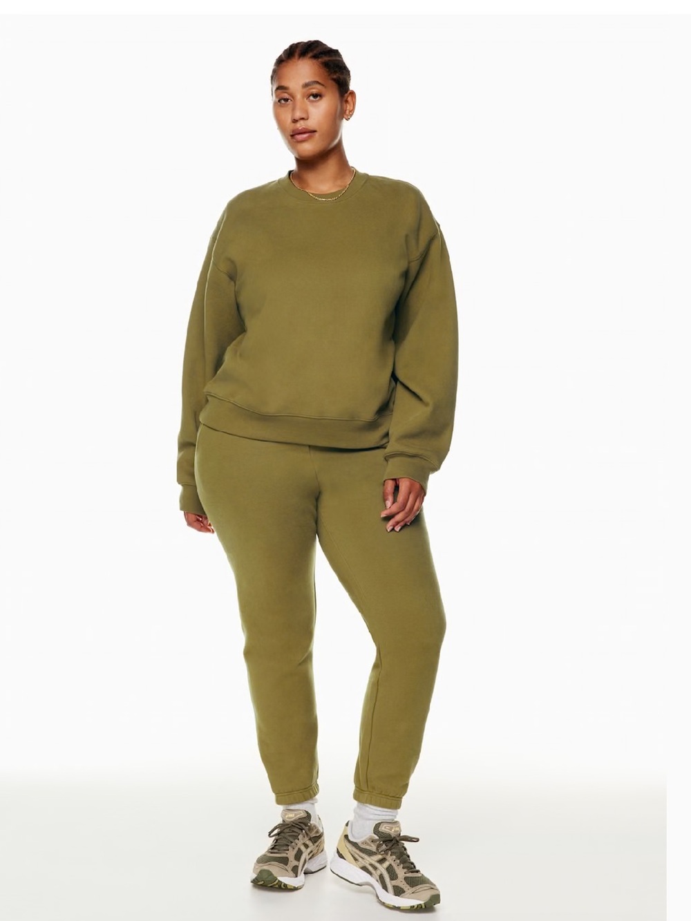 TNA Cozy Fleece Crewneck Sweatshirt - Brown - Picture 2 of 9
